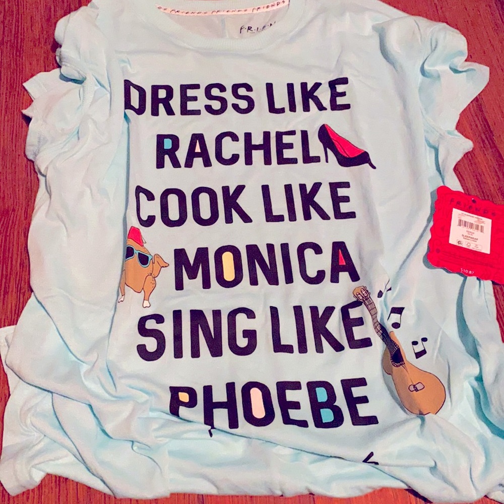 NWT XS FRIENDS Rachel Monica Phoebe sleepwear